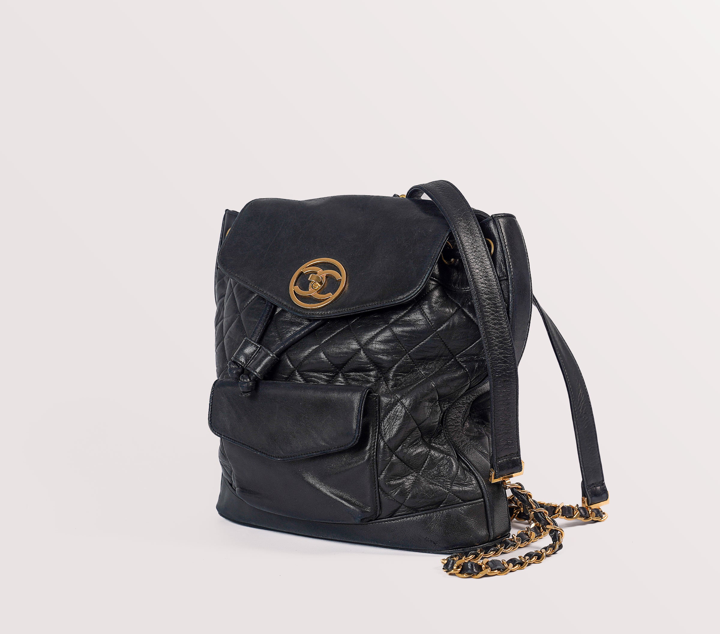 chanel leather backpack purse Chanel vintage backpack – Vintage Idols