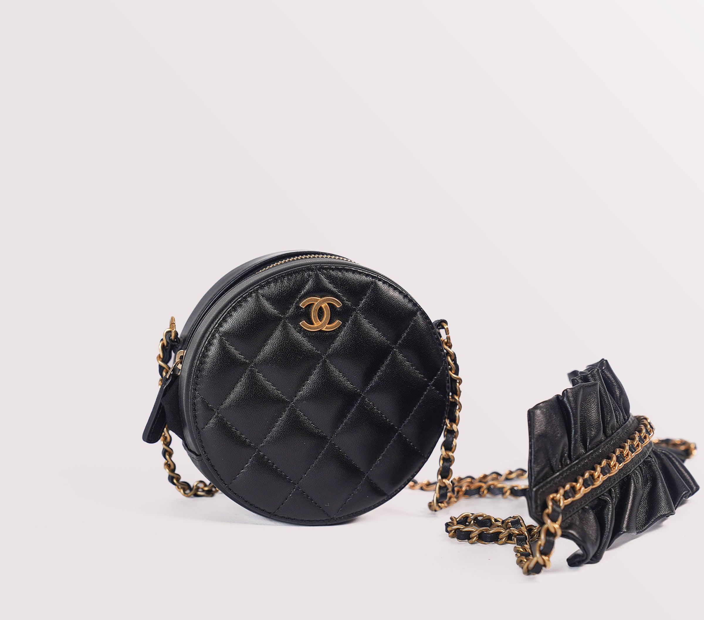 Chanel Round Black Frill