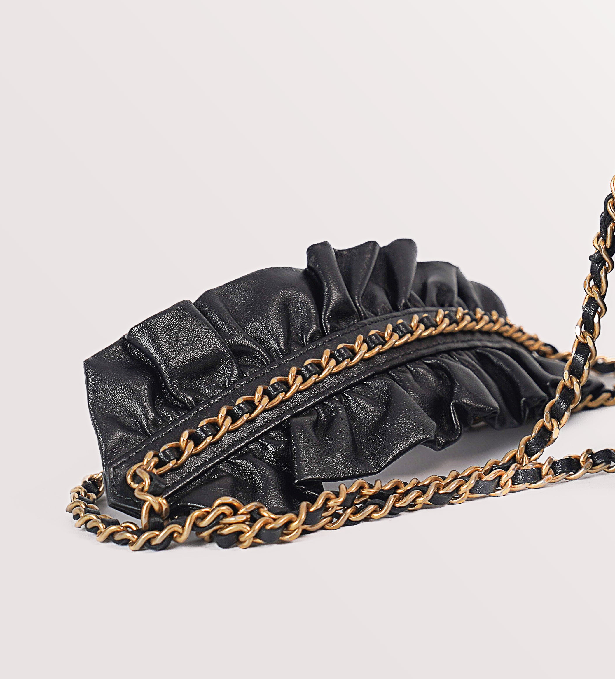 Chanel Round Black Frill