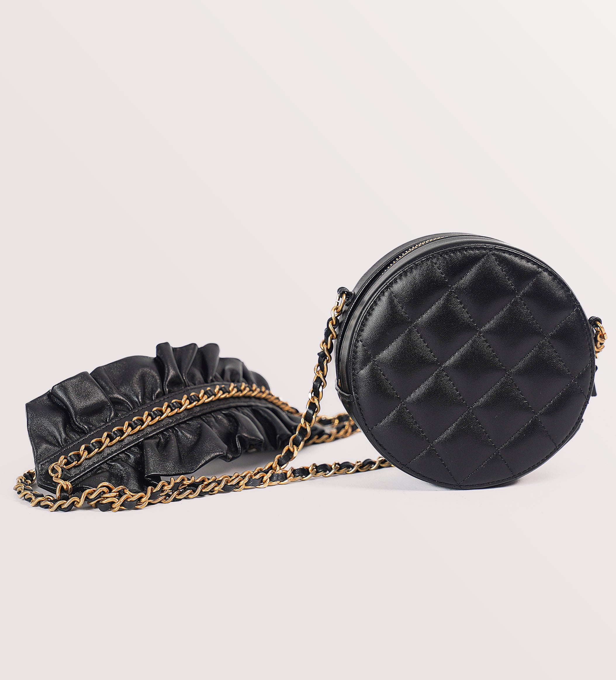 Chanel Round Black Frill