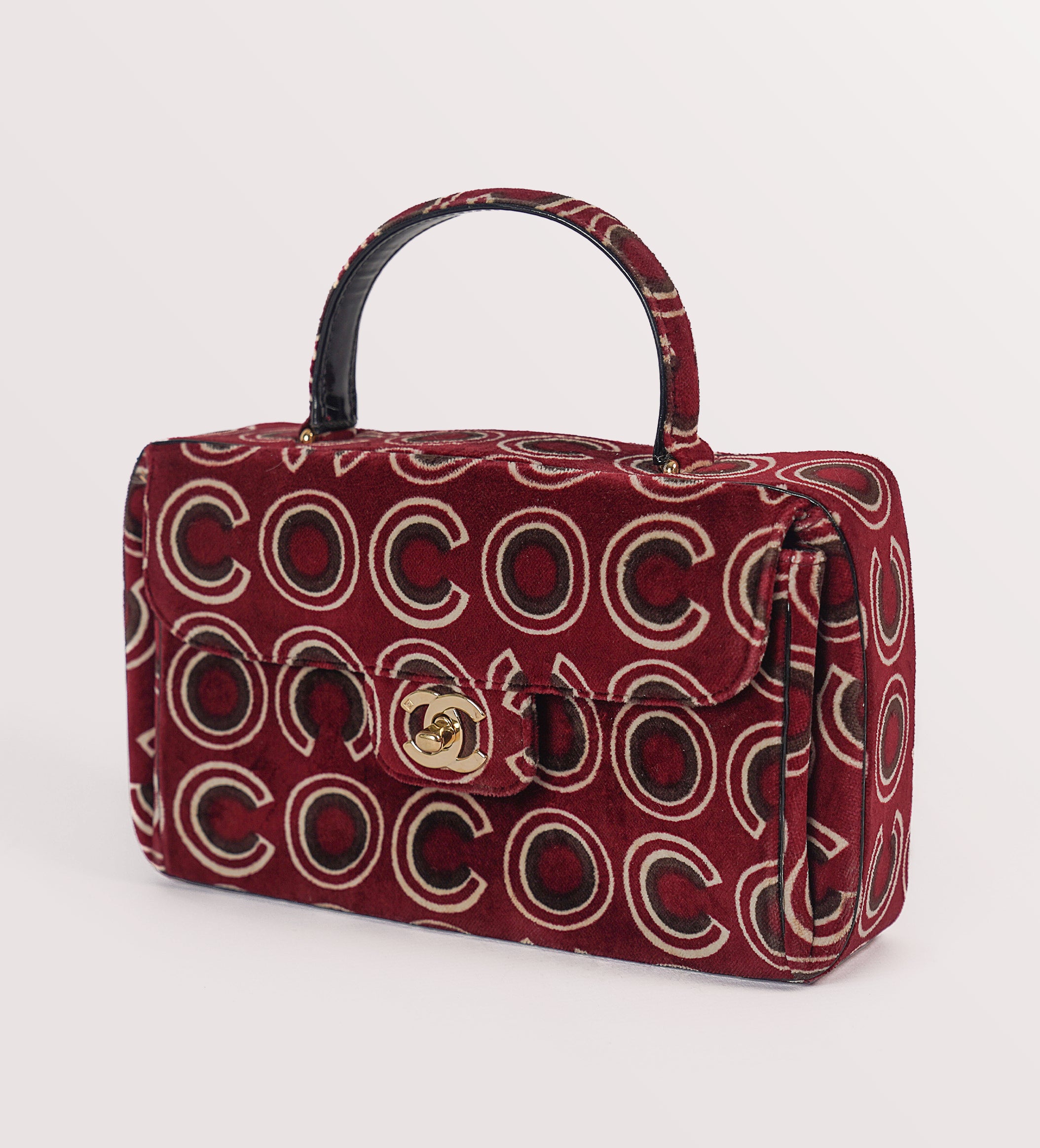 Chanel Velvet COCO top handle bag Vintage Idols