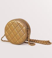 Chanel Round Evening Bag, Gold