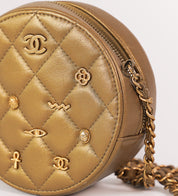 Chanel Round Evening Bag, Gold