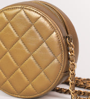 Chanel Round Evening Bag, Gold