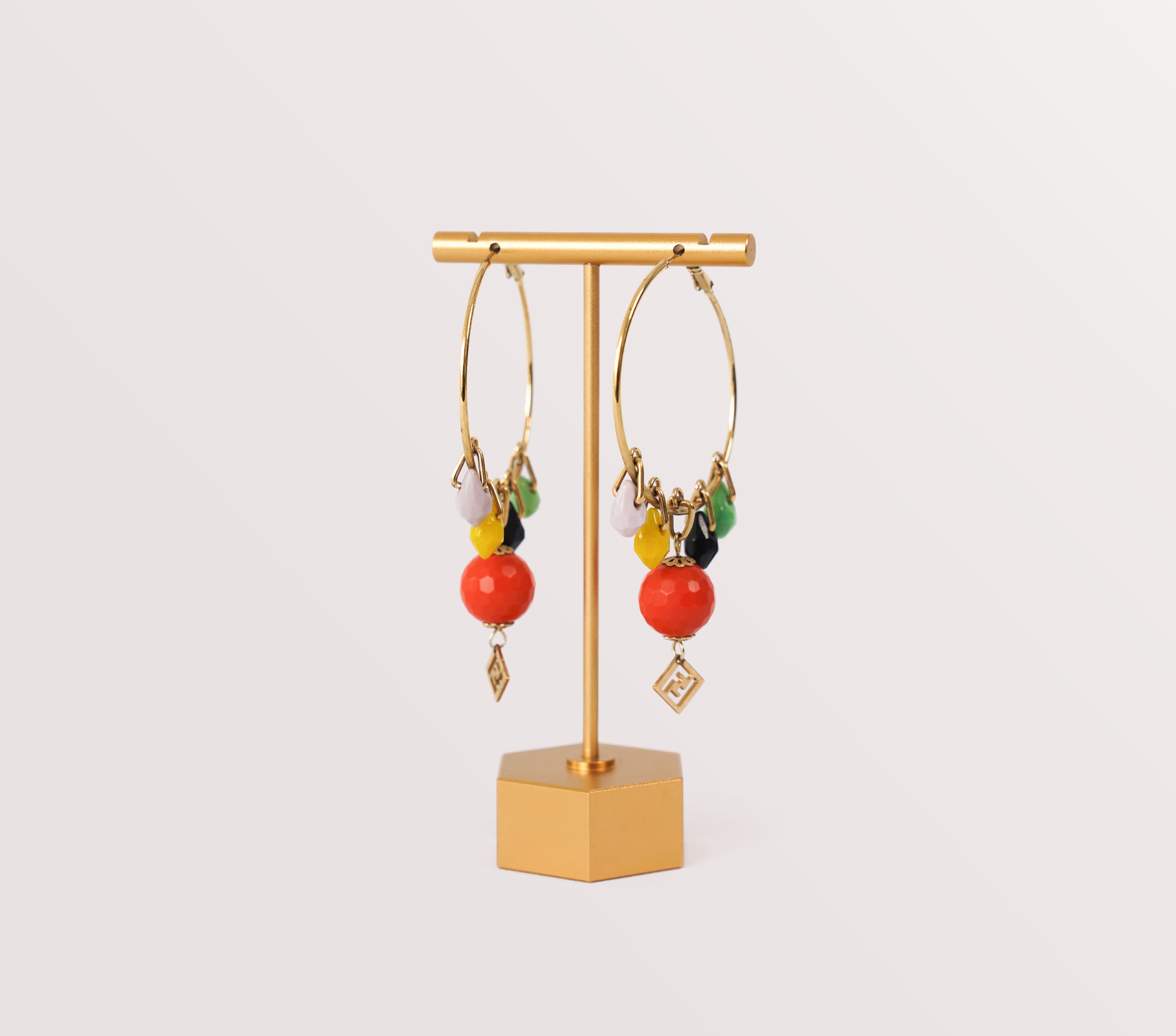 Fendi multi stone ear-rings